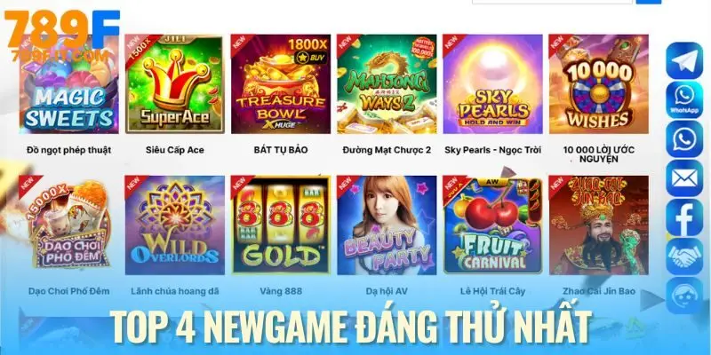 Top trò chơi hot nhất tại sảnh nổ hũ 789F 